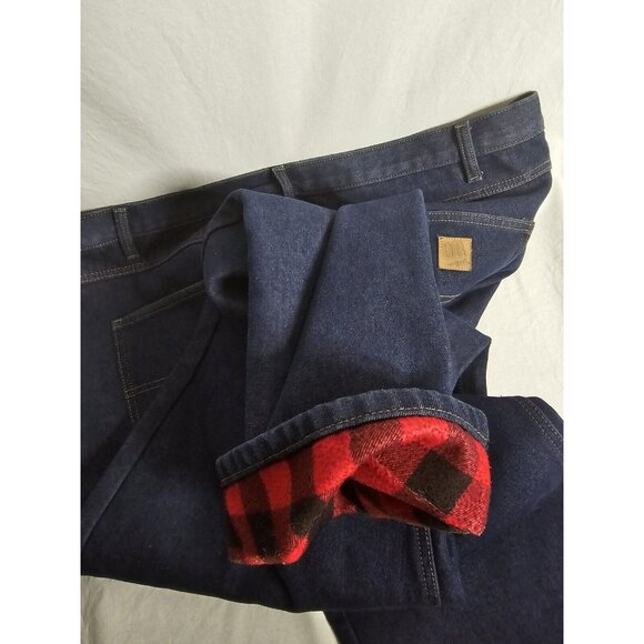 VTG Outback Rider Plaid Fleece Lined Heavy Denim Jeans - 2 PAIRS- Size 42- READ - Picture 3 of 16